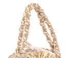 Alex Max Strohtasche mit Fransen Damen Shopper BO300 Beige