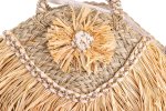 Alex Max Strohtasche mit Fransen Damen Shopper BO300 Beige