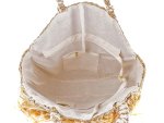 Alex Max Strohtasche mit Fransen Damen Shopper BO300 Beige