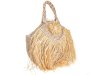 Alex Max Strohtasche mit Fransen Damen Shopper BO300 Beige