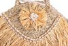 Alex Max Strohtasche mit Fransen Damen Shopper BO300 Beige