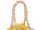 Alex Max Strohtasche mit Fransen Damen Shopper BO300 Yellow