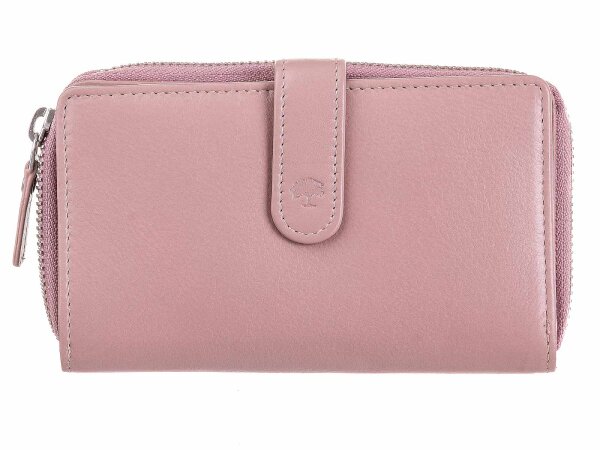 Leder Meid Reißverschlussbörse mit RFID Blocker B06-K-RFID-rose