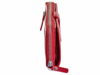 Leder Meid Reißverschlussbörse mit RFID Blocker B06-K-RFID-red