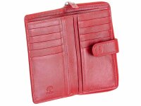 Leder Meid Reißverschlussbörse mit RFID Blocker B06-K-RFID-red