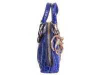 Taschenanhänger Schlüsselanhänger mit Krokodiloptik YY-1104-dunkelblau