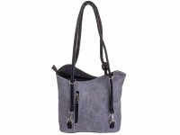 Hernan 2 in 1 Handtasche Rucksack ca. 5,4 Liter, 27 x 25 x 8 cm (B x H x T) - HB0245-grau