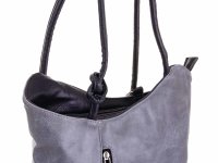 Hernan 2 in 1 Handtasche Rucksack ca. 5,4 Liter, 27 x 25 x 8 cm (B x H x T) - HB0245-grau