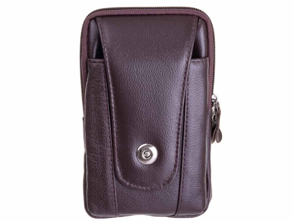 Red Point Handytasche Hüfttasche Gürteltasche ca. 0,5 Liter, 10 x 16 x 3 cm (B x H x T) - 20010-dunkelbraun