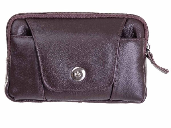 Red Point Gürteltasche Handytasche Hüfttasche ca. 0,6 Liter, 15 x 10 x 4 cm (B x H x T) - 20011-dunkelbraun