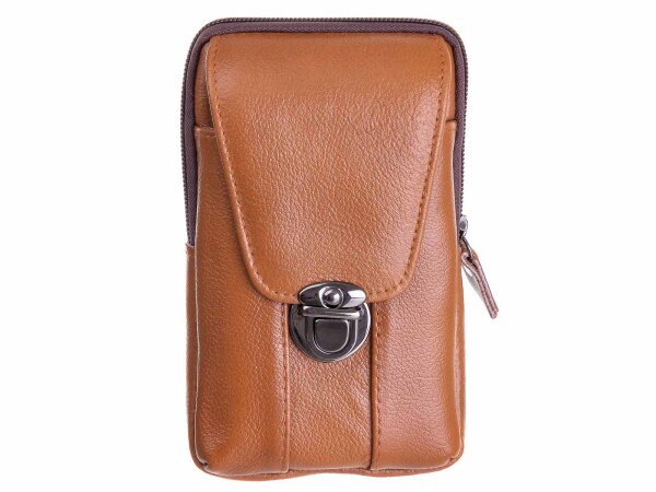 Red Point Gürteltasche Hüfttasche Handytasche ca. 0,4 Liter, 9 x 15 x 3 cm (B x H x T) - 19258-braun