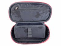 Franky 621-2 Effekt Pencilcase Schlamperm&auml;ppchen dark blue/rose