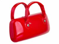 Brillenetui Hartschalenetui Brillenbox Hardcase im Handtaschen-Design 086019  rot Lack