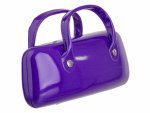 Brillenetui Hartschalenetui Brillenbox Hardcase im Handtaschen-Design 086019  lila Lack