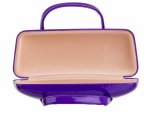 Brillenetui Hartschalenetui Brillenbox Hardcase im Handtaschen-Design 086019  lila Lack