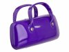Brillenetui Hartschalenetui Brillenbox Hardcase im Handtaschen-Design 086019  lila Lack