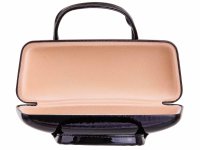 Brillenetui Hartschalenetui Brillenbox Hardcase im Handtaschen-Design 086019  schwarz Lack