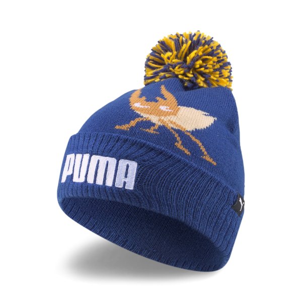 Puma Small World Pom-Pom Kinder Mütze Beanie 024073 Blazing Blue