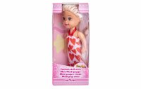 Edco Mini-Modepuppe ca 10. cm Spielpuppe weiss/ rot