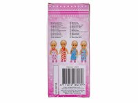 Edco Mini-Modepuppe ca 10. cm Spielpuppe weiss/ rot