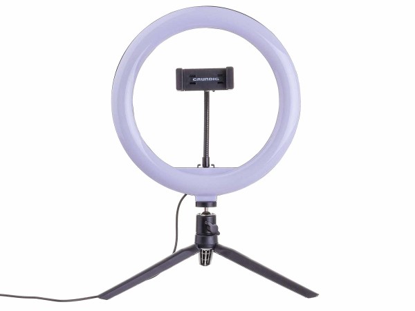 Grundig Selfie-Ringleuchte auf Standfuß ca. 25cm 120LED 11 Helligkeiten