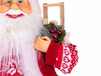 Edco Weihnachtsmann Santa sitzend Kantenhocker  01258 ca. 46 cm rot / weiss