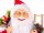 Edco Weihnachtsmann Santa sitzend Kantenhocker  01258 ca. 46 cm rot / weiss
