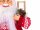 Edco Weihnachtsmann Santa sitzend Kantenhocker  01258 ca. 46 cm rot / weiss