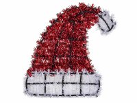 Edco Weihnachtsmütze Lametta "Merry Christmas" Türdeko 01738 ca. 27 cm