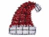 Edco Weihnachtsmütze Lametta "Merry Christmas" Türdeko 01738 ca. 27 cm rot