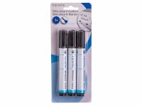 top write Whiteboard-Marker 3er Set Stifte Tafel Rundspitze schwarz