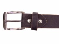 JS Jeans Gürtel G1 "JEANS" dunkelbraun 95 cm