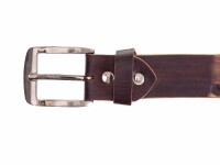 JS Jeans Gürtel G1 "JEANS" braun 105 cm