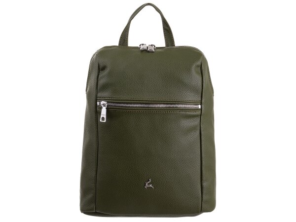 Prato LM Joyce S864-G genarbtes PU City-Rucksack olive