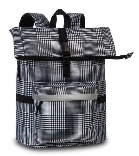 Fabrizio "Helena Vera" Rucksack Rolltop Pepita sz/weiß