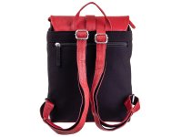 Prato LM Shahid Cityrucksack Daypack geprägtes Rindleder, 28 x 33 x 10 cm (B x H x T) - AL14-1 red