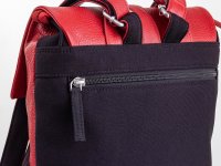 Prato LM Shahid Cityrucksack Daypack geprägtes Rindleder, 28 x 33 x 10 cm (B x H x T) - AL14-1 red