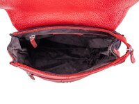 Prato LM Shahid Cityrucksack Daypack geprägtes Rindleder, 28 x 33 x 10 cm (B x H x T) - AL14-1 red