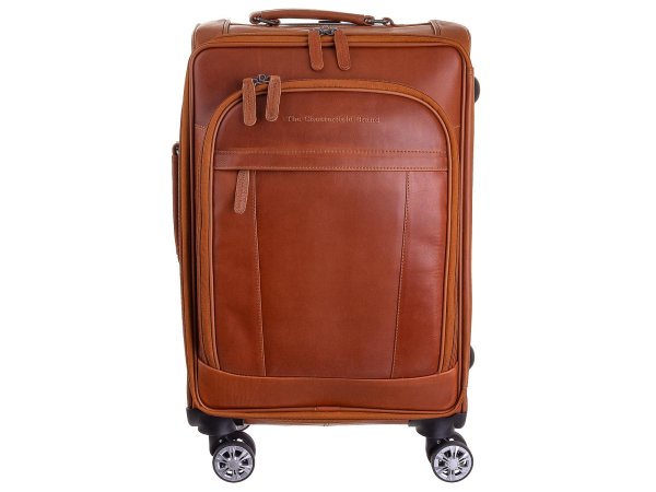 The Chesterfield Brand C21.500531 Spinner "New York" Waxed Pull Up Leder Koffer cognac