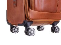 The Chesterfield Brand C21.500531 Spinner "New York" Waxed Pull Up Leder Koffer cognac