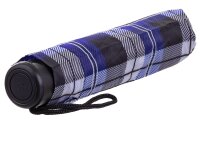 JS Mini Regenschirm " Susino" Taschenschirm  Karo blau/weiss