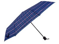 JS Mini Regenschirm " Susino" Taschenschirm  Karo dklblau/weiß