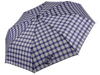 JS Mini Regenschirm " Susino" Taschenschirm  Karo dklblau/sz