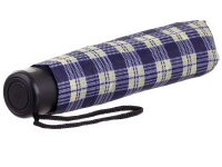 JS Mini Regenschirm " Susino" Taschenschirm  Karo dklblau/sz