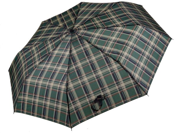 JS Mini Regenschirm " Susino" Taschenschirm  Karo grün/beige