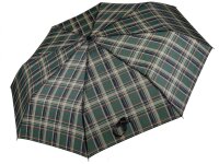 JS Mini Regenschirm " Susino" Taschenschirm  Karo grün/beige