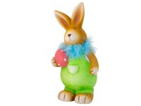 Mel-O-Design stehender Oster-Hase  mit Ei und Federschal...