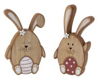 Mel-O-Design Osterhase Figur aus Holz ca 15,5 + 16,5 cm