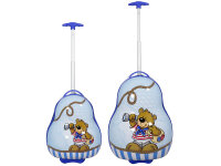 Monopol Kindertrolley mit LED-Licht in den Rollen Teddy Bär Boy Gr.S/M