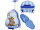 Monopol Kindertrolley mit LED-Licht in den Rollen Teddy Bär Boy Gr.S/M